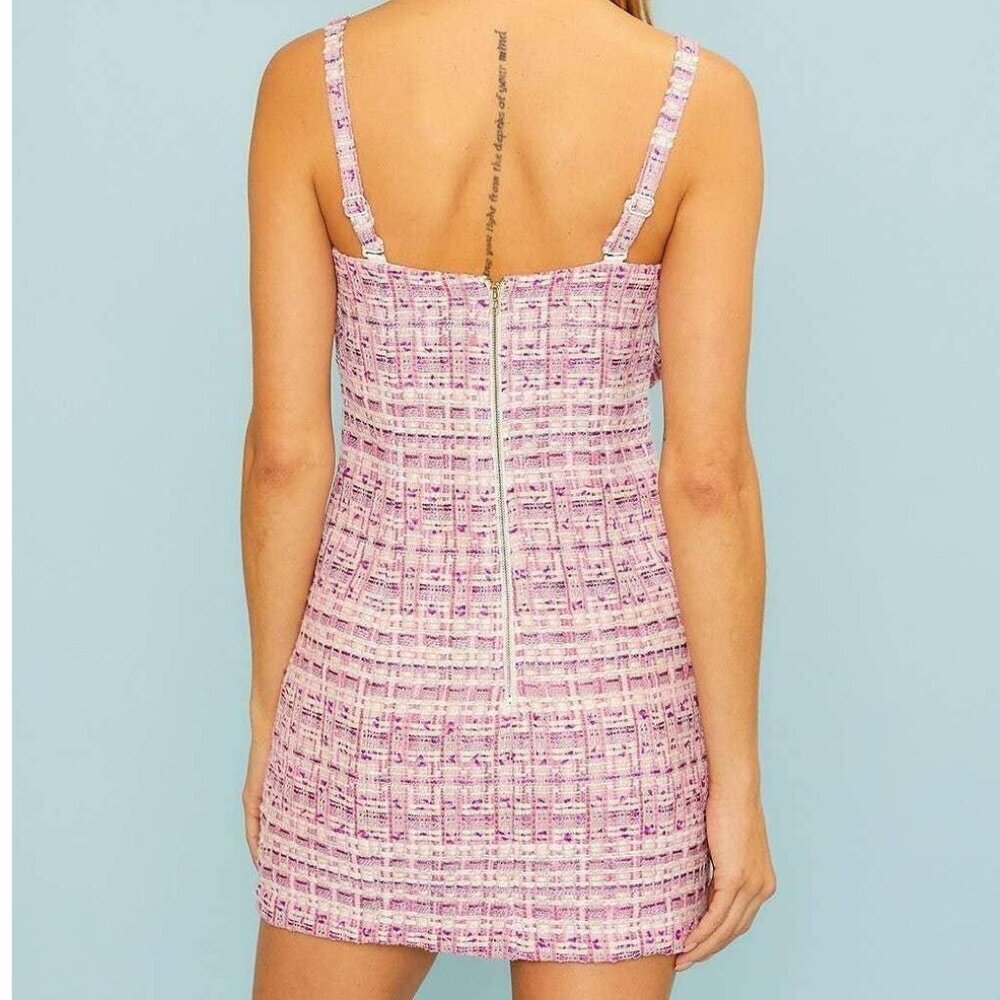 Big Bow Tweed Mini Dress - Picture 3 of 13